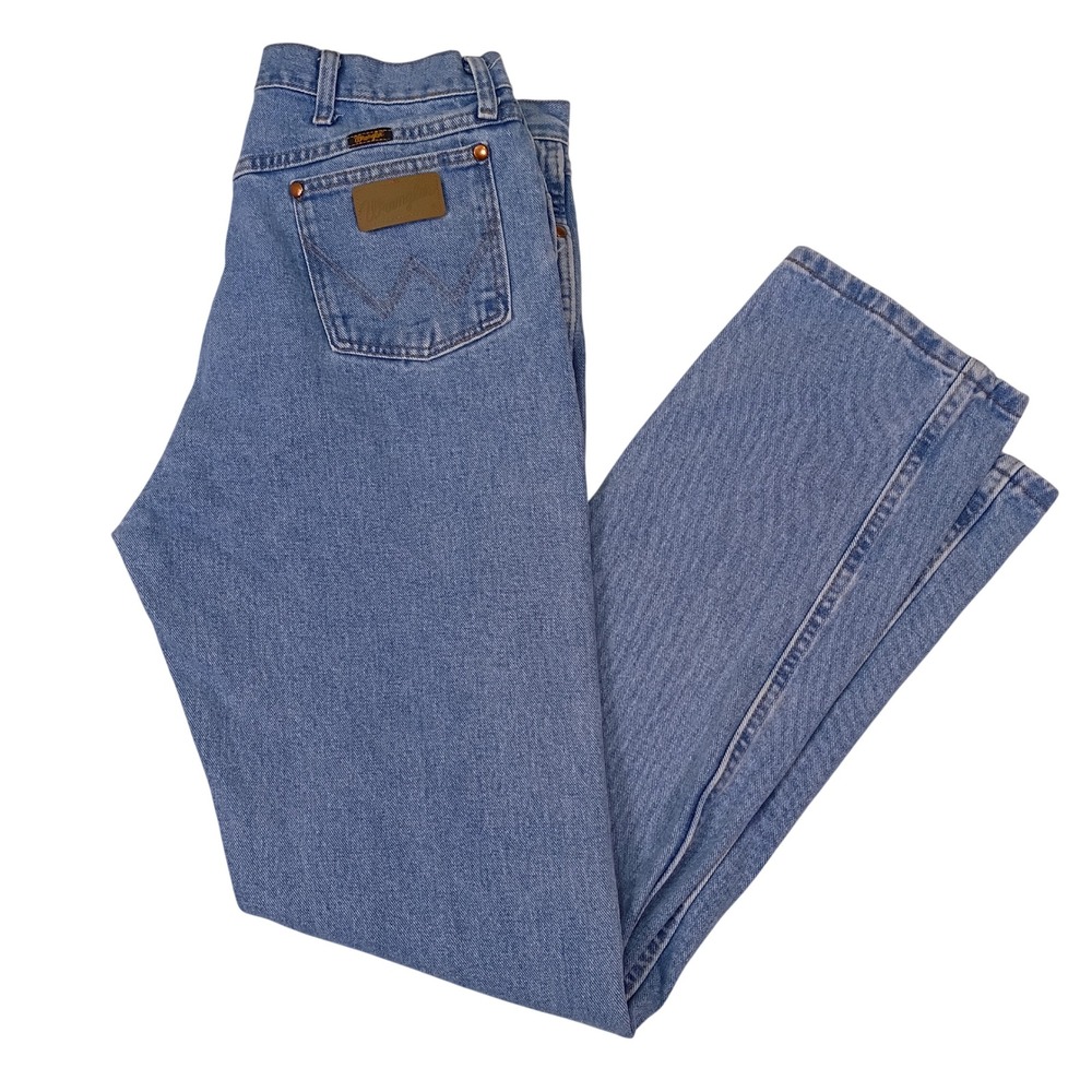 Wrangler Cowboy Cut Relaxed Fit Light Wash Jeans 1013MWZAW 35x36 Blue Denim Mens